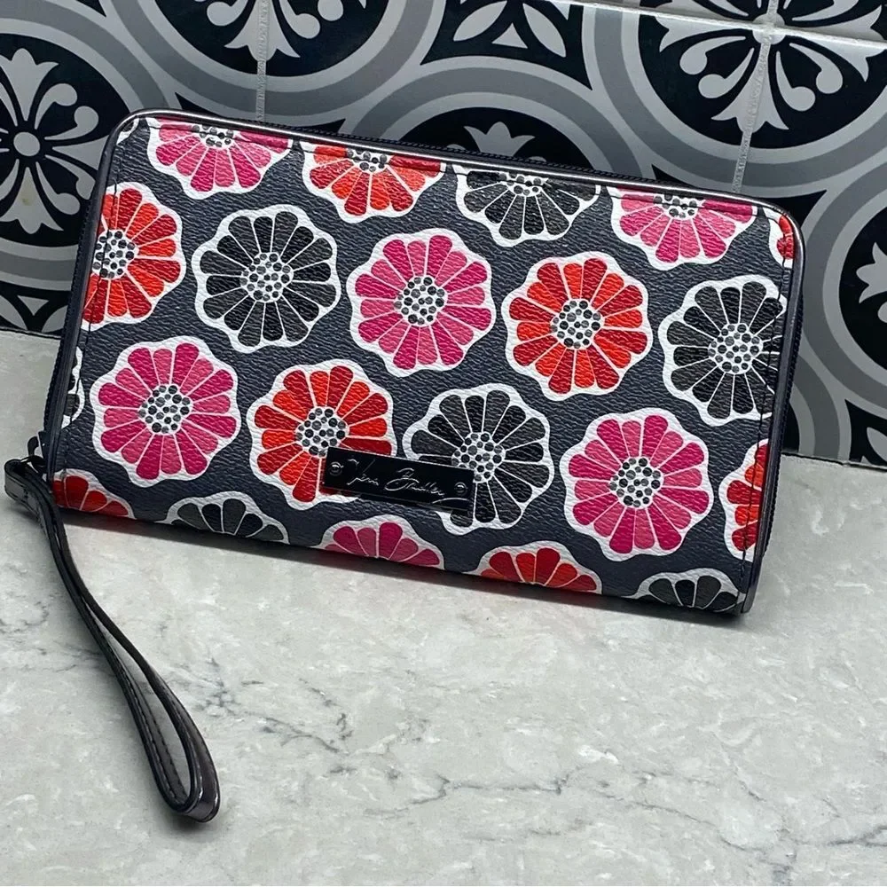 Vera Bradley Red and Pink Floral Wristlet Wallet - Picture 8 of 11